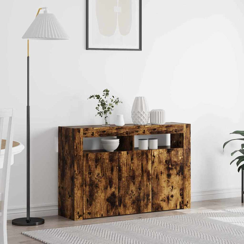 Bufetas Rūkyto ąžuolo Inžinerinė mediena 116 x 30 x 75 cm