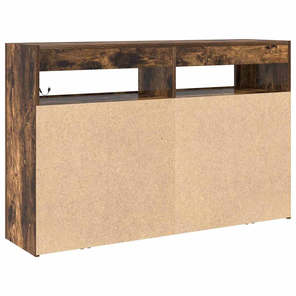 Bufetas Rūkyto ąžuolo Inžinerinė mediena 116 x 30 x 75 cm