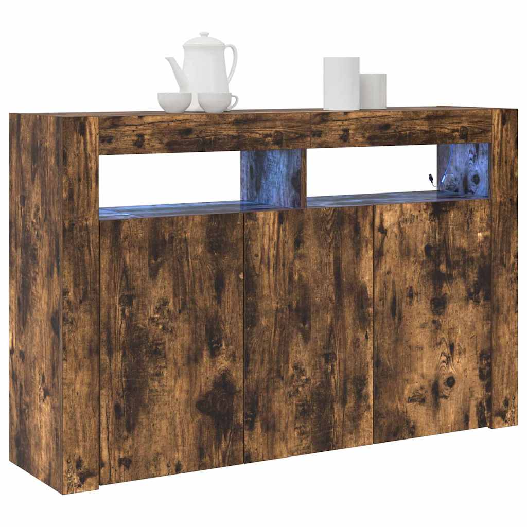 Bufetas Rūkyto ąžuolo Inžinerinė mediena 116 x 30 x 75 cm
