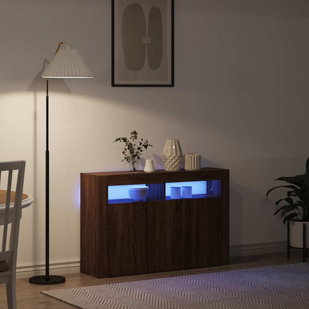 Kumode Brūns ozols Inženierijas koks 116 x 30 x 75 cm Kumode