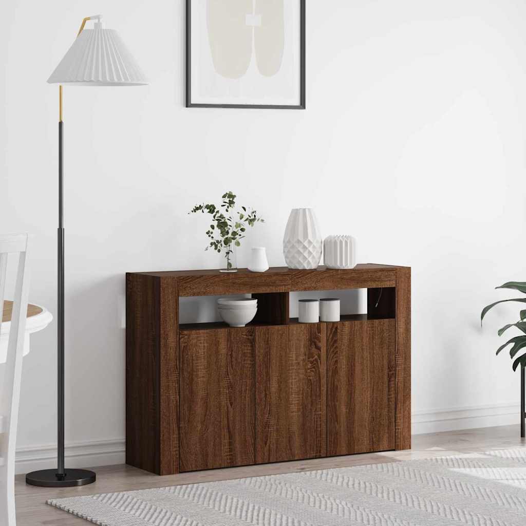 Kumode Brūns ozols Inženierijas koks 116 x 30 x 75 cm Kumode