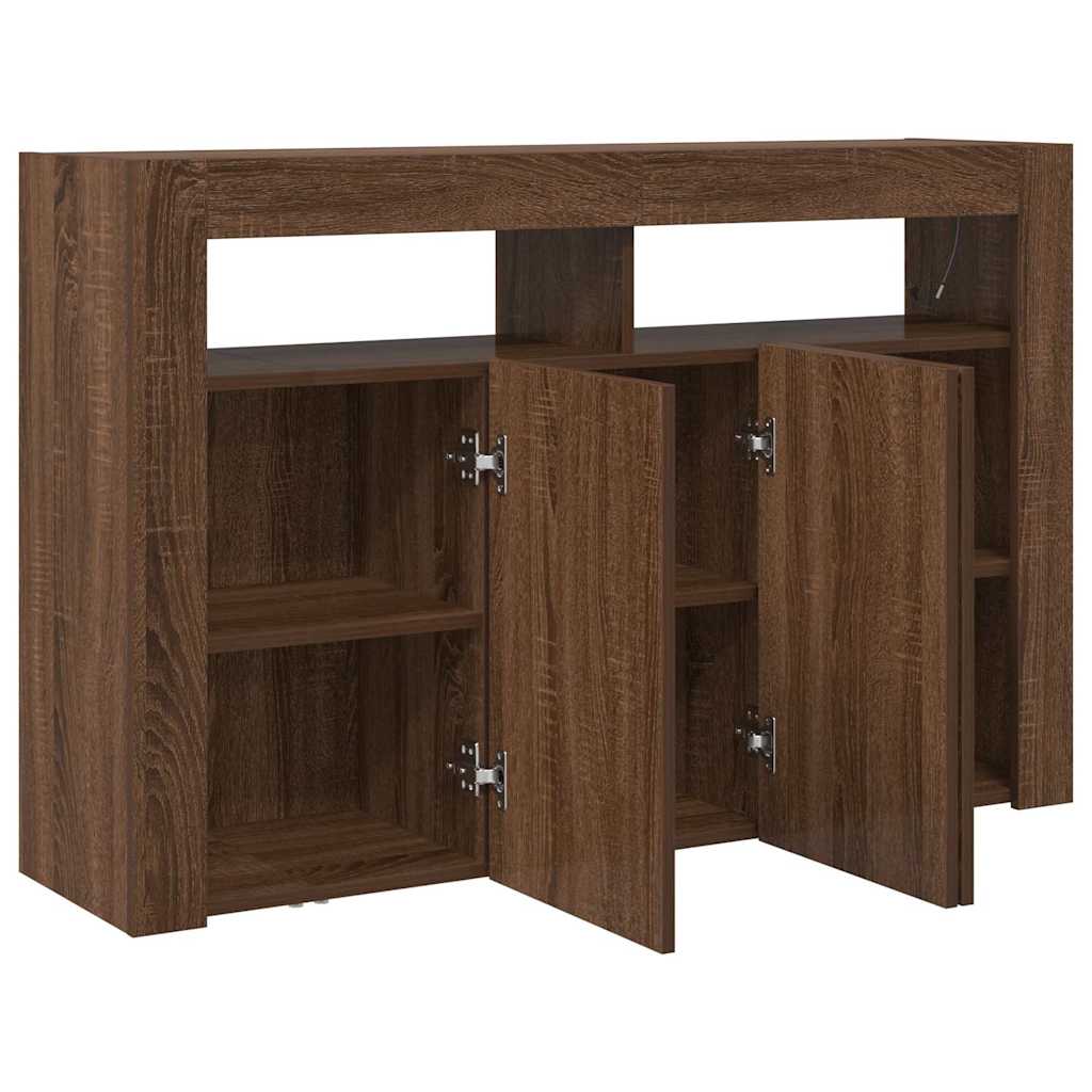 Kumode Brūns ozols Inženierijas koks 116 x 30 x 75 cm Kumode