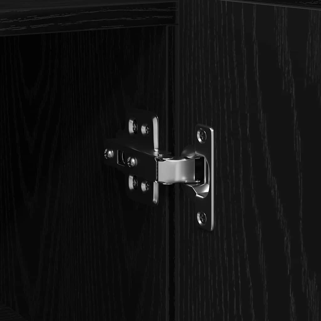 Sideboard Black oak Engineered wood 116 x 30 x 75 cm
