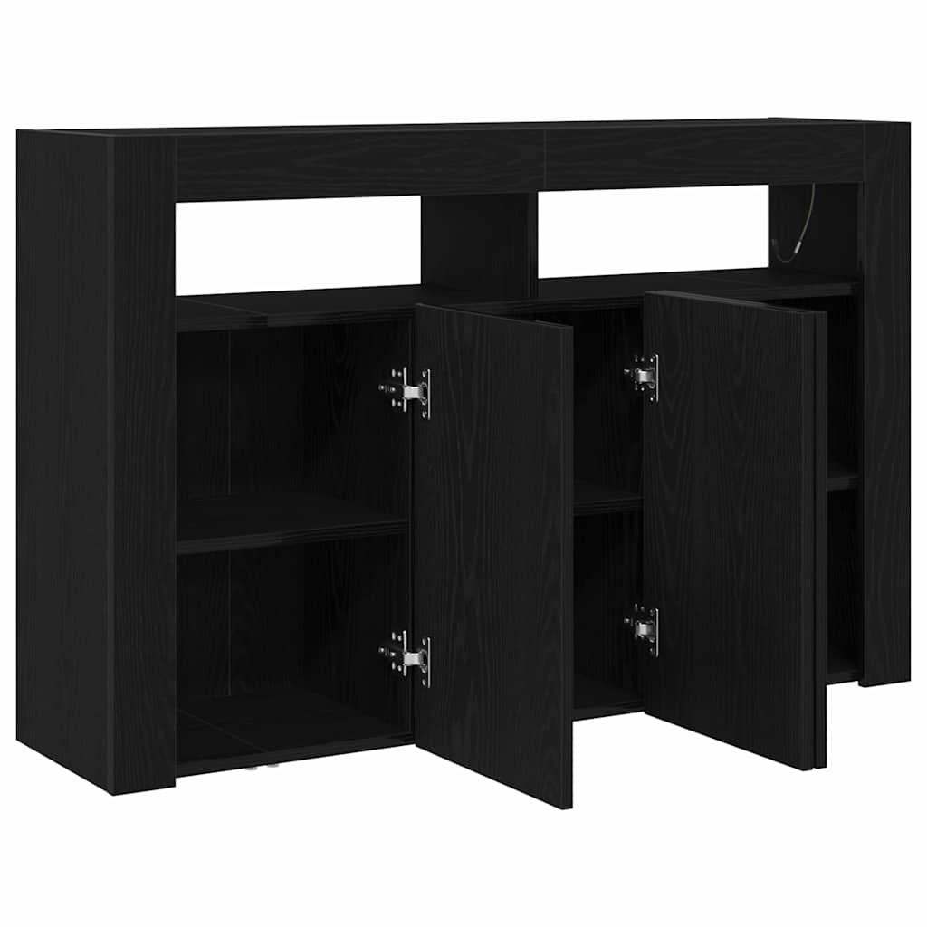 Sideboard Black oak Engineered wood 116 x 30 x 75 cm