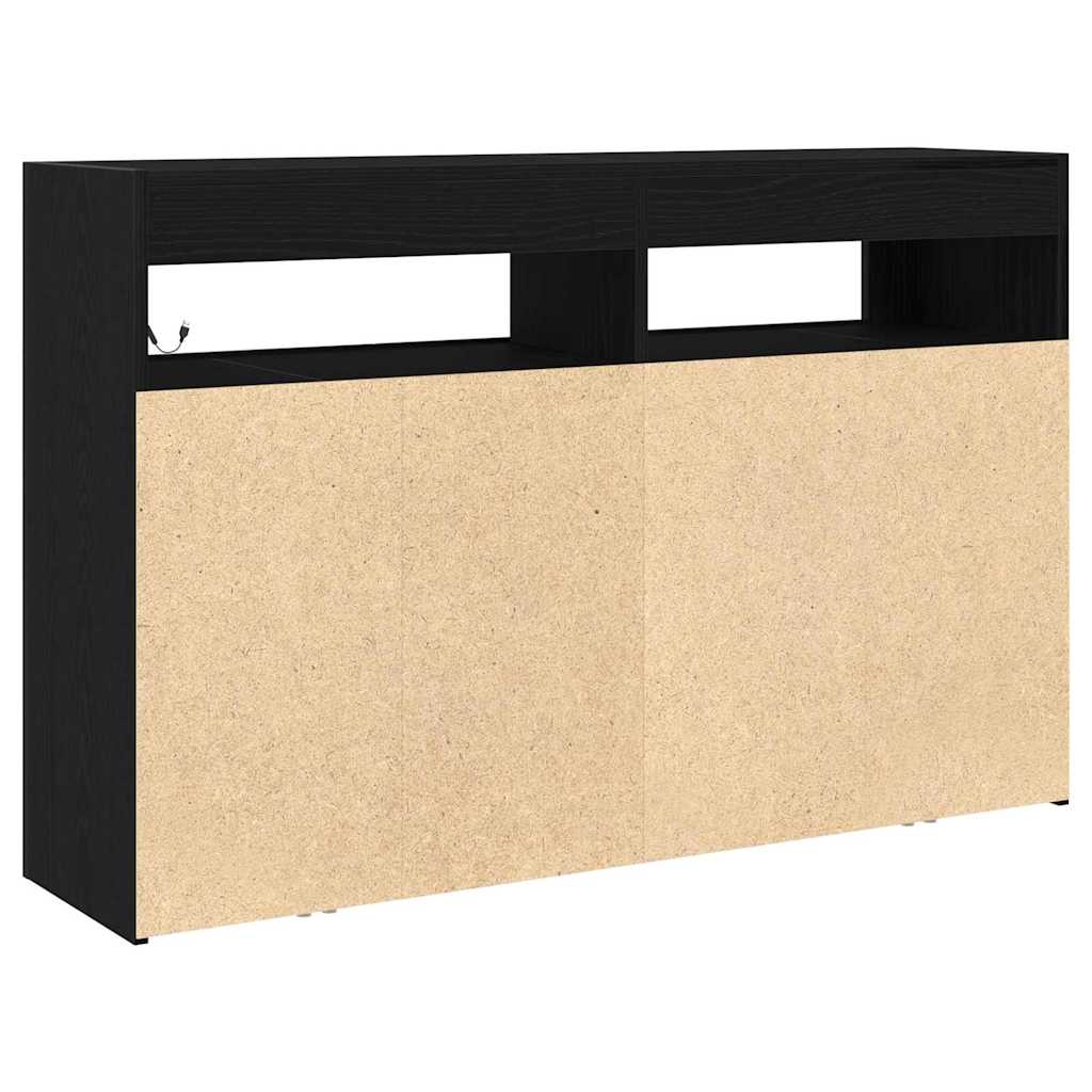 Sideboard Black oak Engineered wood 116 x 30 x 75 cm