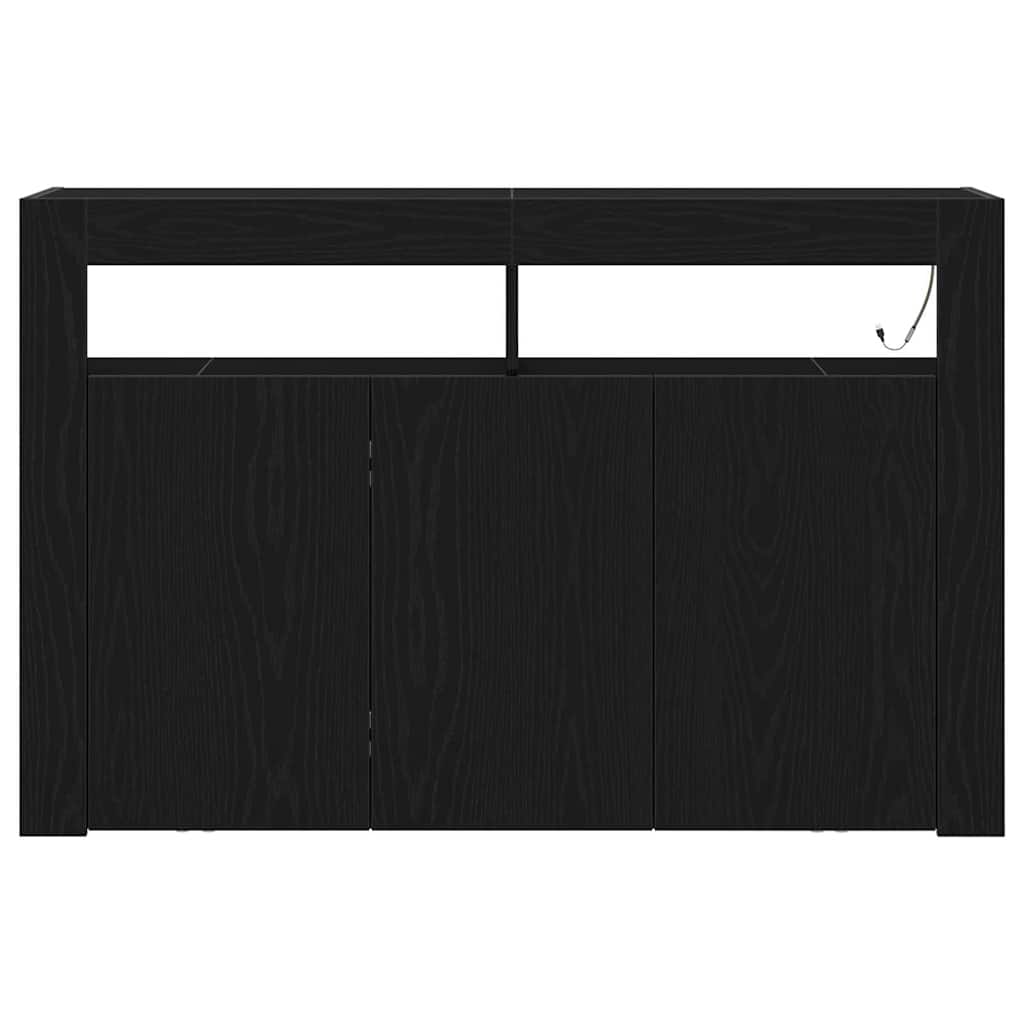 Sideboard Black oak Engineered wood 116 x 30 x 75 cm
