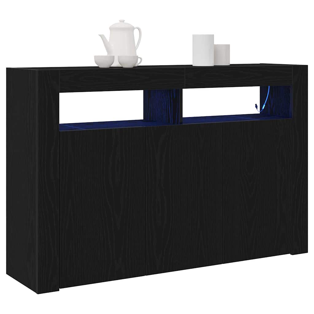 Sideboard Black oak Engineered wood 116 x 30 x 75 cm