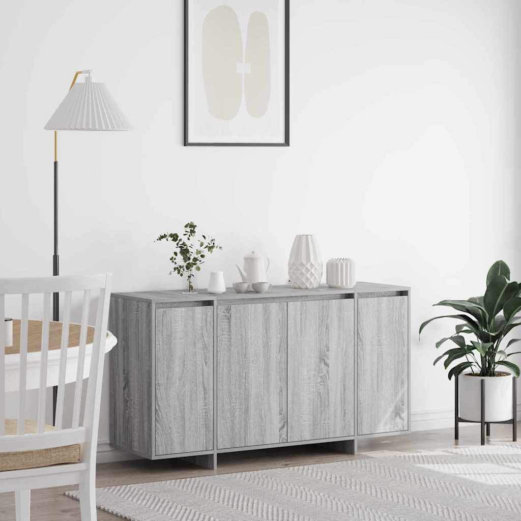 Pilkas sidebordas Pilkas sonoma Inžinerinė mediena 135 x 41 x 75 cm