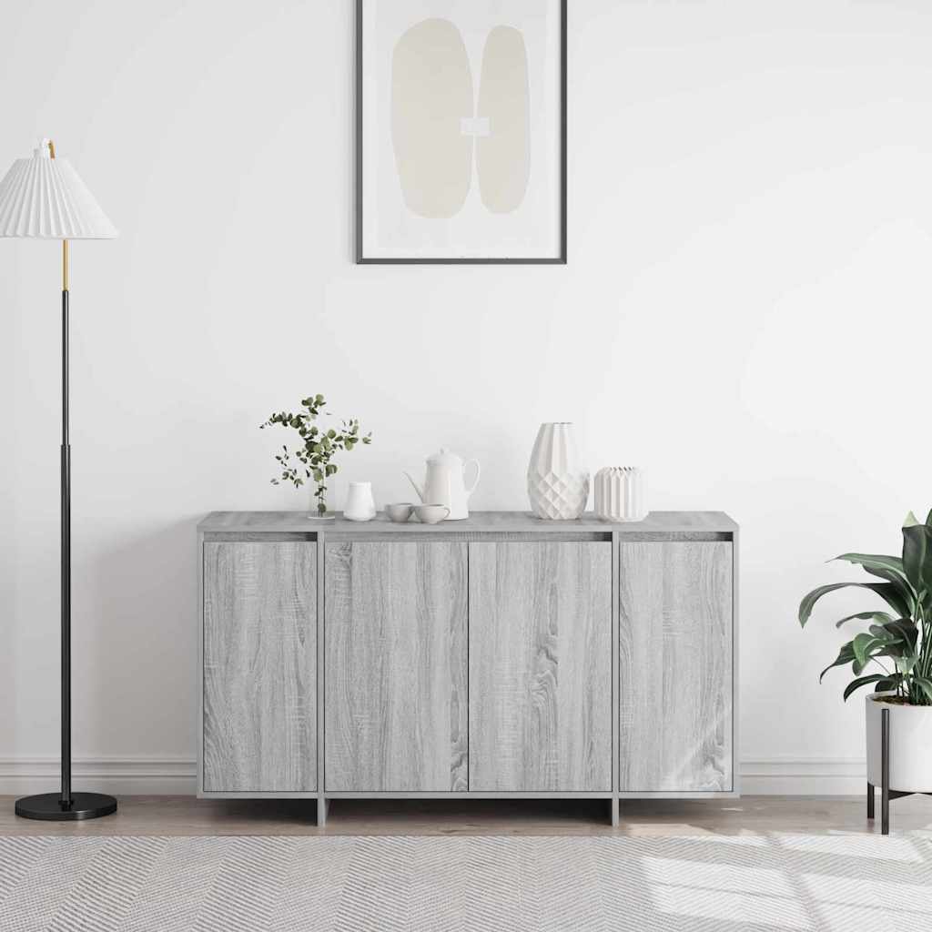 Pilkas sidebordas Pilkas sonoma Inžinerinė mediena 135 x 41 x 75 cm