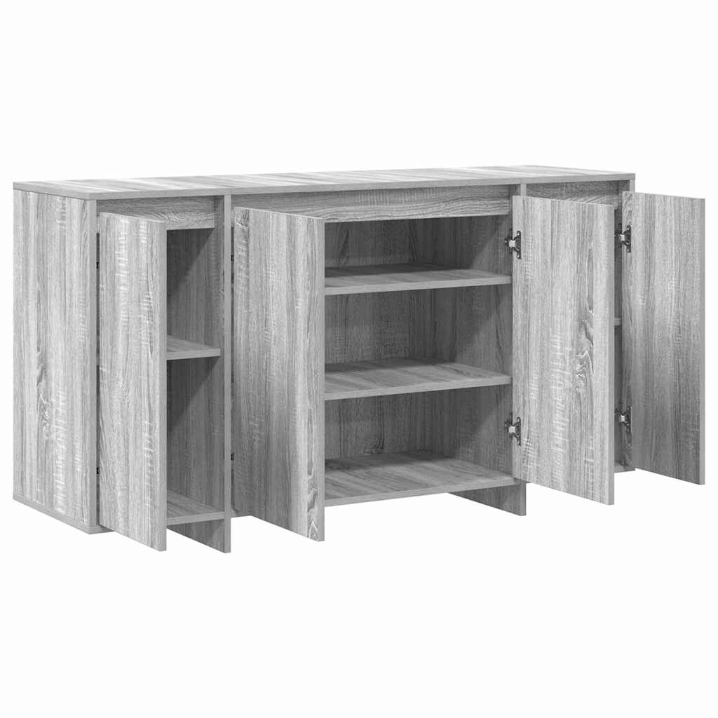 Pilkas sidebordas Pilkas sonoma Inžinerinė mediena 135 x 41 x 75 cm