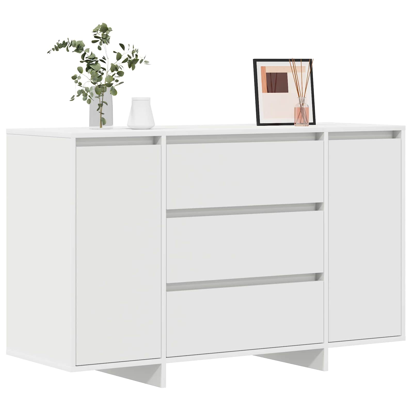 Console Table with Drawer White 120 x 41 x 75 cm Engineered Wood