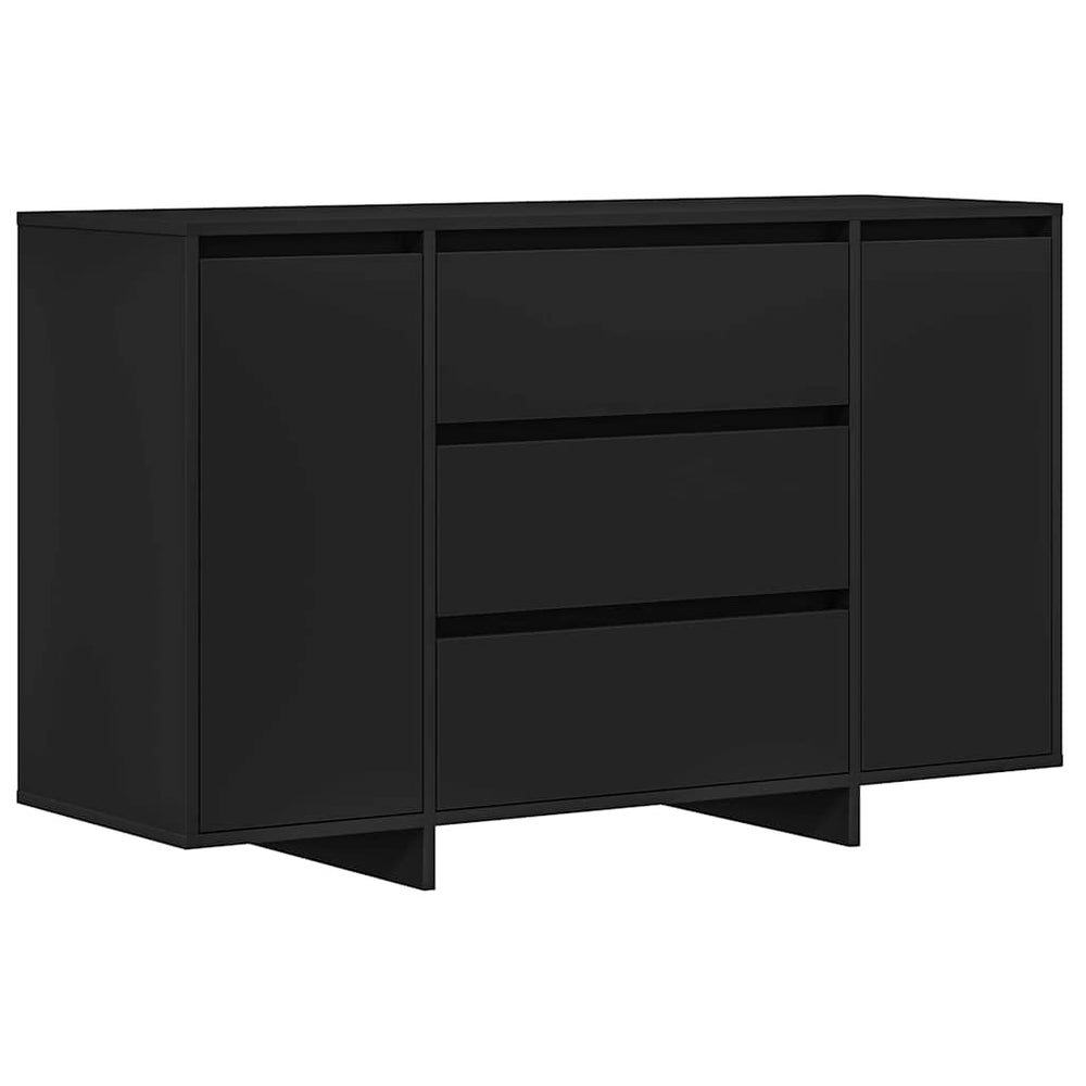 Juodas Šoninis Stalas 120x41x75 cm inžinerinė mediena