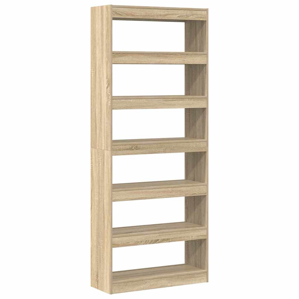 Bookcase Sonoma Oak 80 x 30 x 198 cm Engineered wood