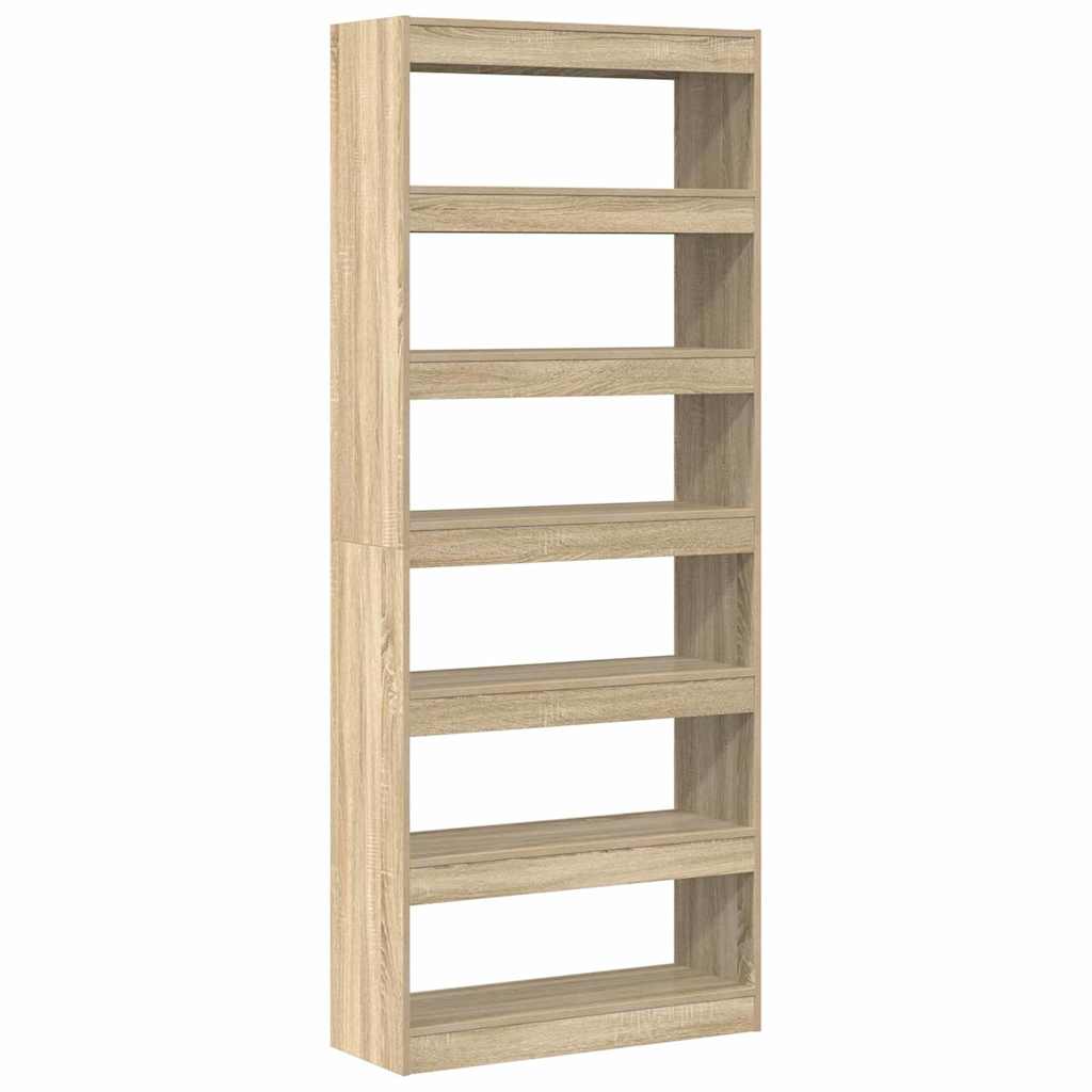 Bookcase Sonoma Oak 80 x 30 x 198 cm Engineered wood