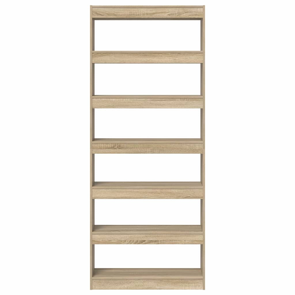 Bookcase Sonoma Oak 80 x 30 x 198 cm Engineered wood