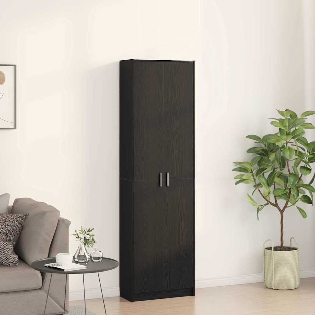 Spinta Juodųjų Ąžuolų 55x25x189 cm Inžinerinis Mediena