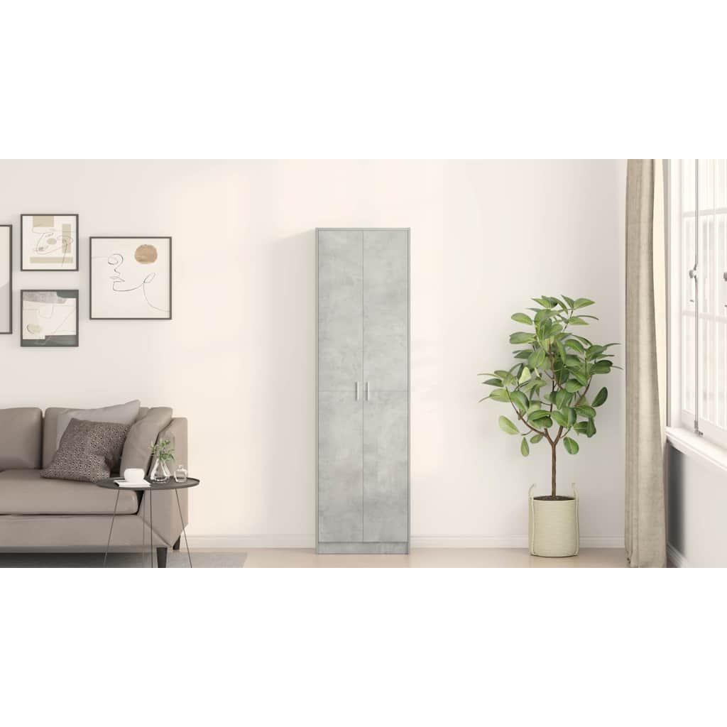 Skapis Pelēks 55x25x189 cm Inženierijas Koksne