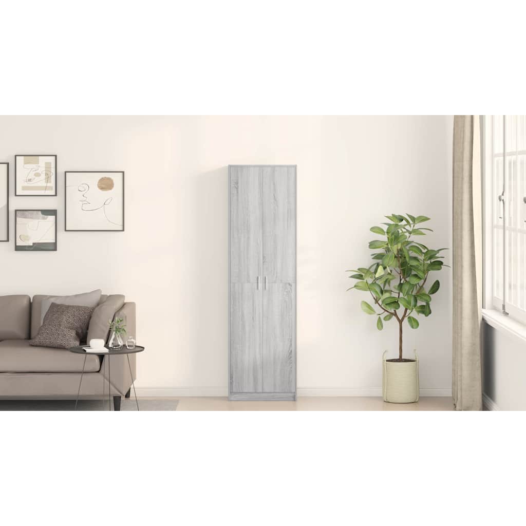 Skapis Pelēks sonoma 55x25x189 cm Kokskaidu plātnes
