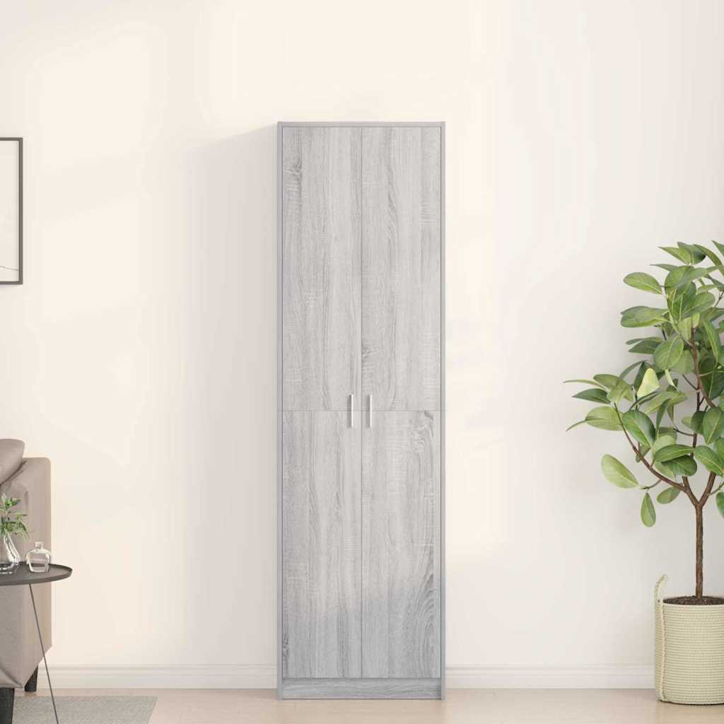 Skapis Pelēks sonoma 55x25x189 cm Kokskaidu plātnes