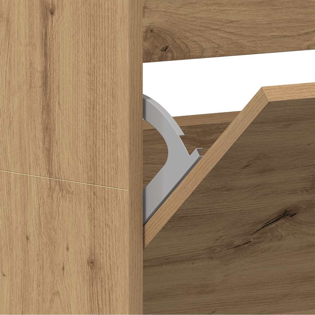 Shoe Cabinet Artisan Oak 80 x 21 x 163.5 cm Engineered Wood
