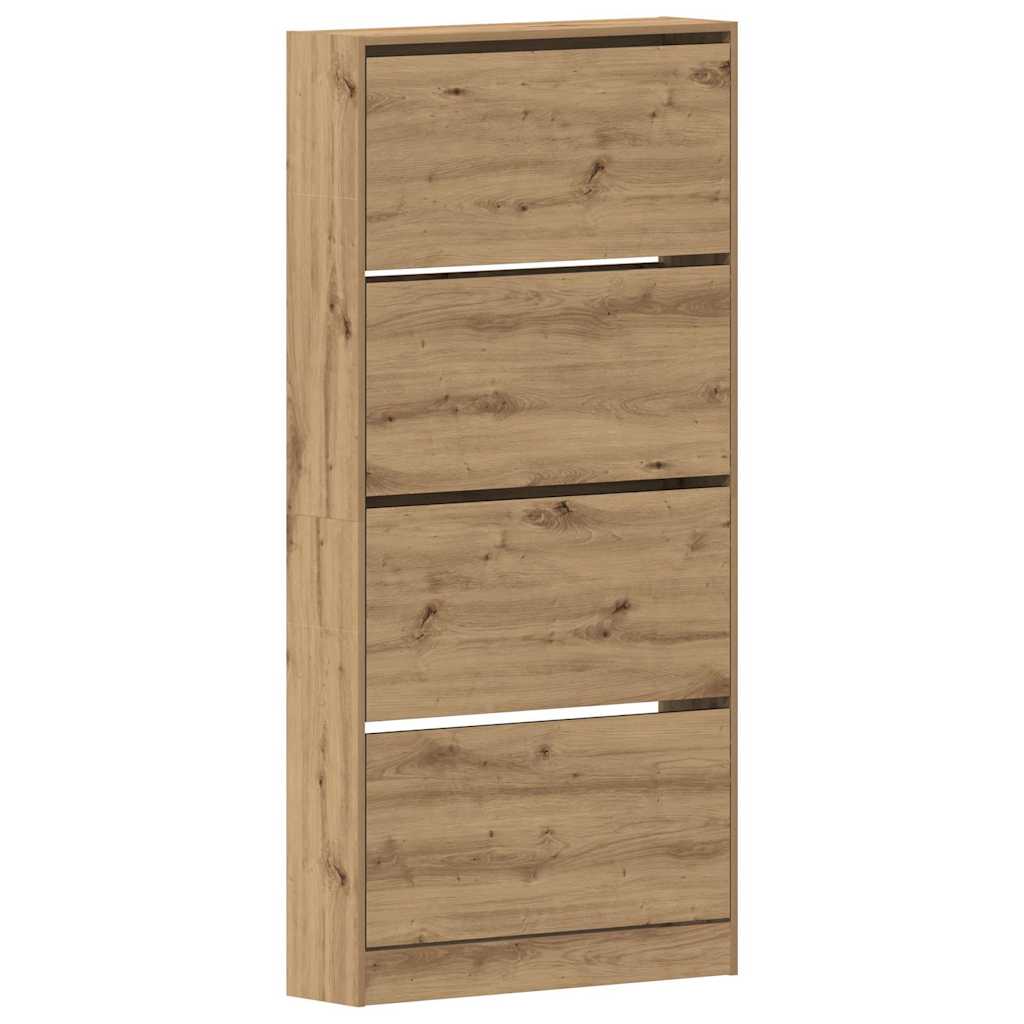 Shoe Cabinet Artisan Oak 80 x 21 x 163.5 cm Engineered Wood