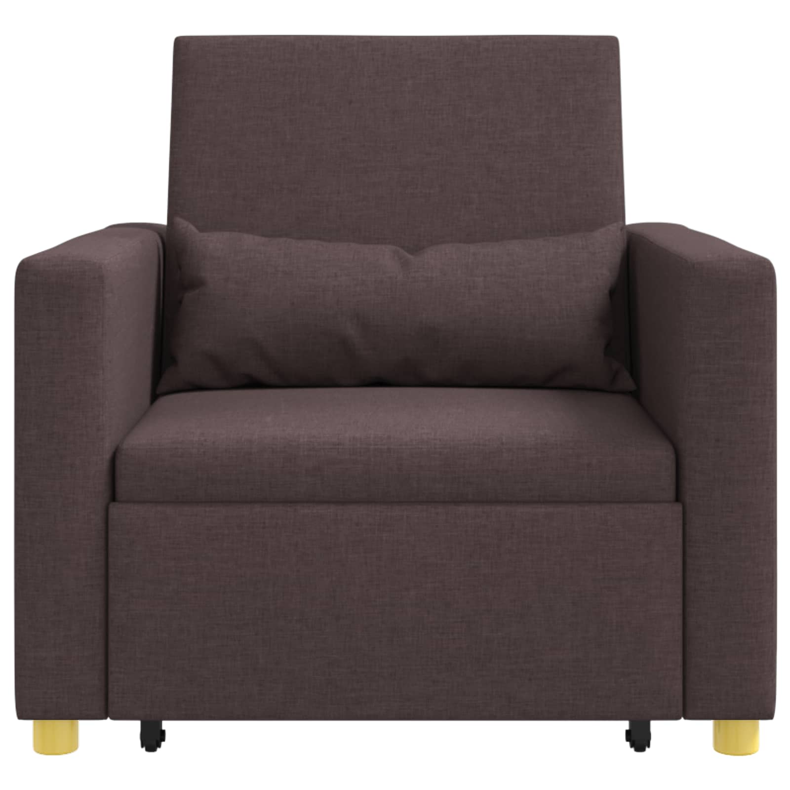 Single Sofa Bed Dark brown 90 x 165 x 87 cm fabric