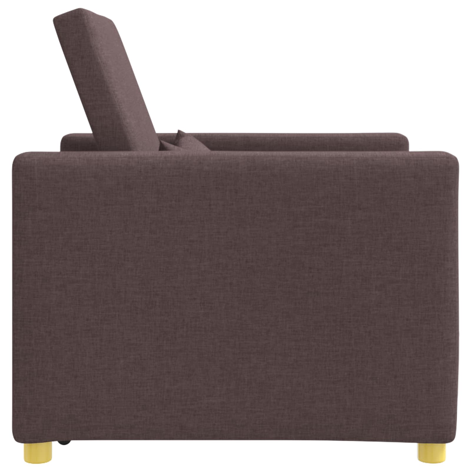 Single Sofa Bed Dark brown 90 x 165 x 87 cm fabric