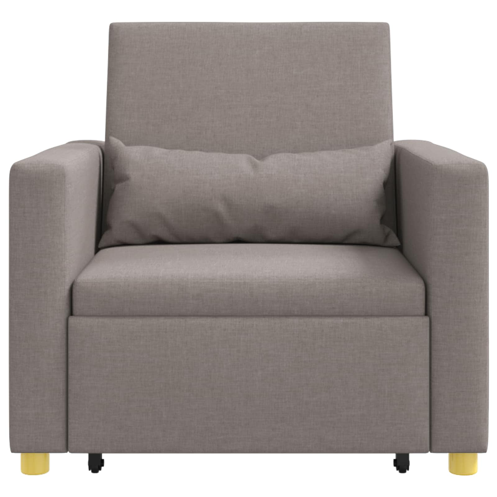 Vienvietis sofų lova su ratais Taupe 90 x 165 x 87 cm audinys