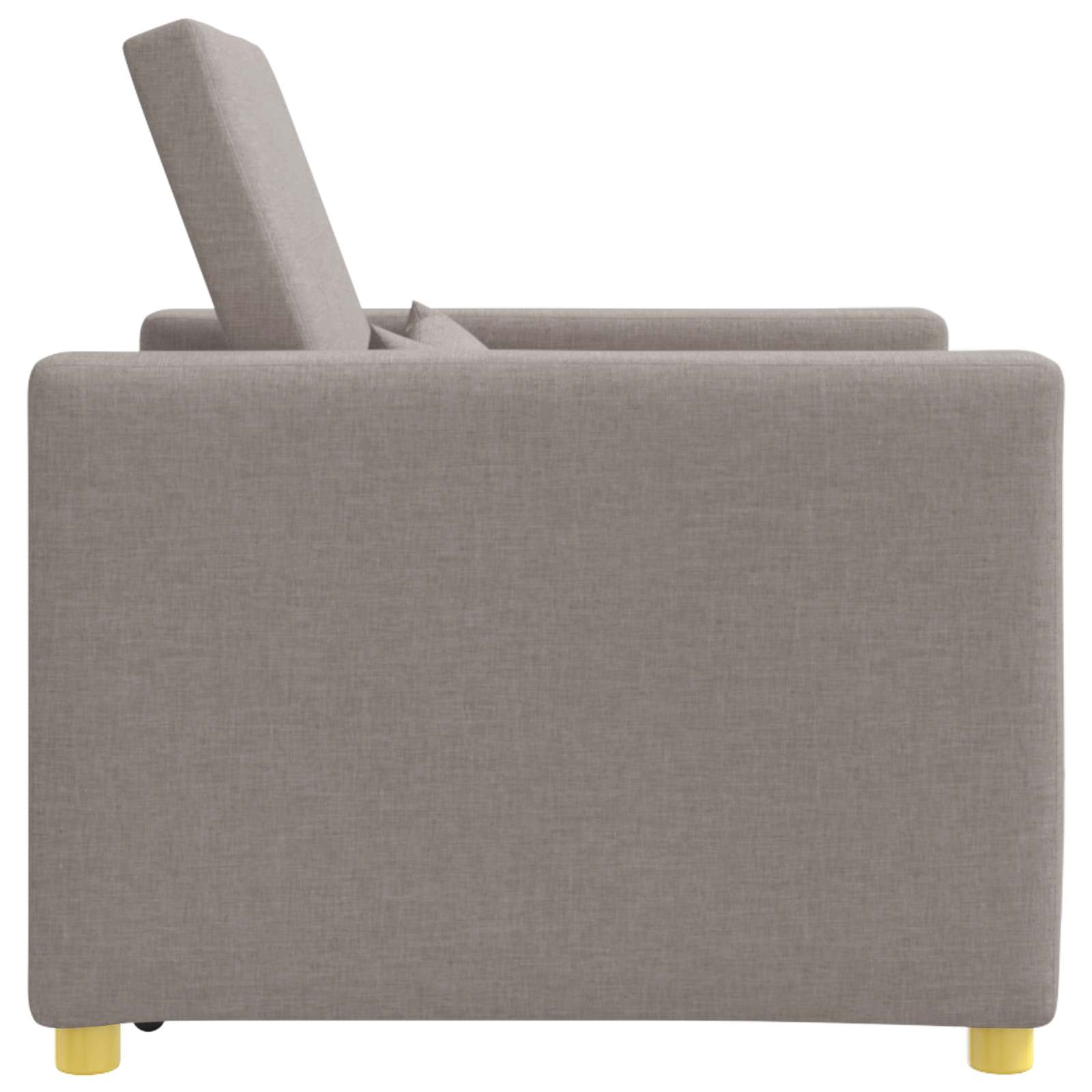 Vienvietis sofų lova su ratais Taupe 90 x 165 x 87 cm audinys