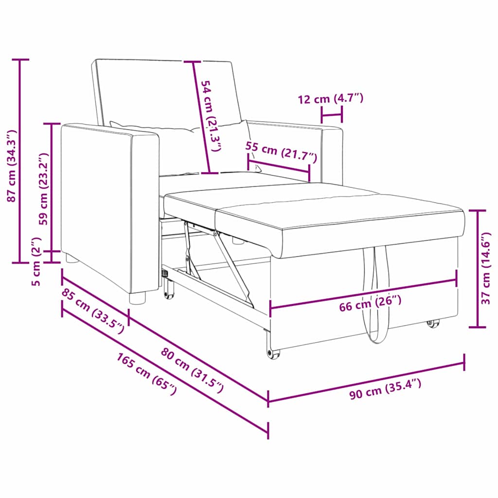 3 viename vienvietis sofa-lova transformuojamas linas