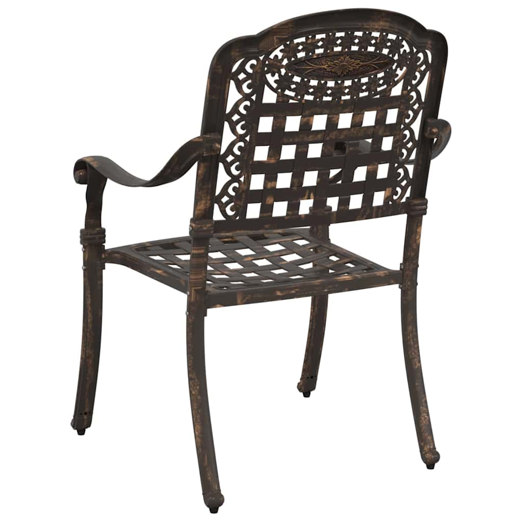Sodo Kėdė 2 pcs Bronzinė 55 x 56.5 x 91cm Aliuminis