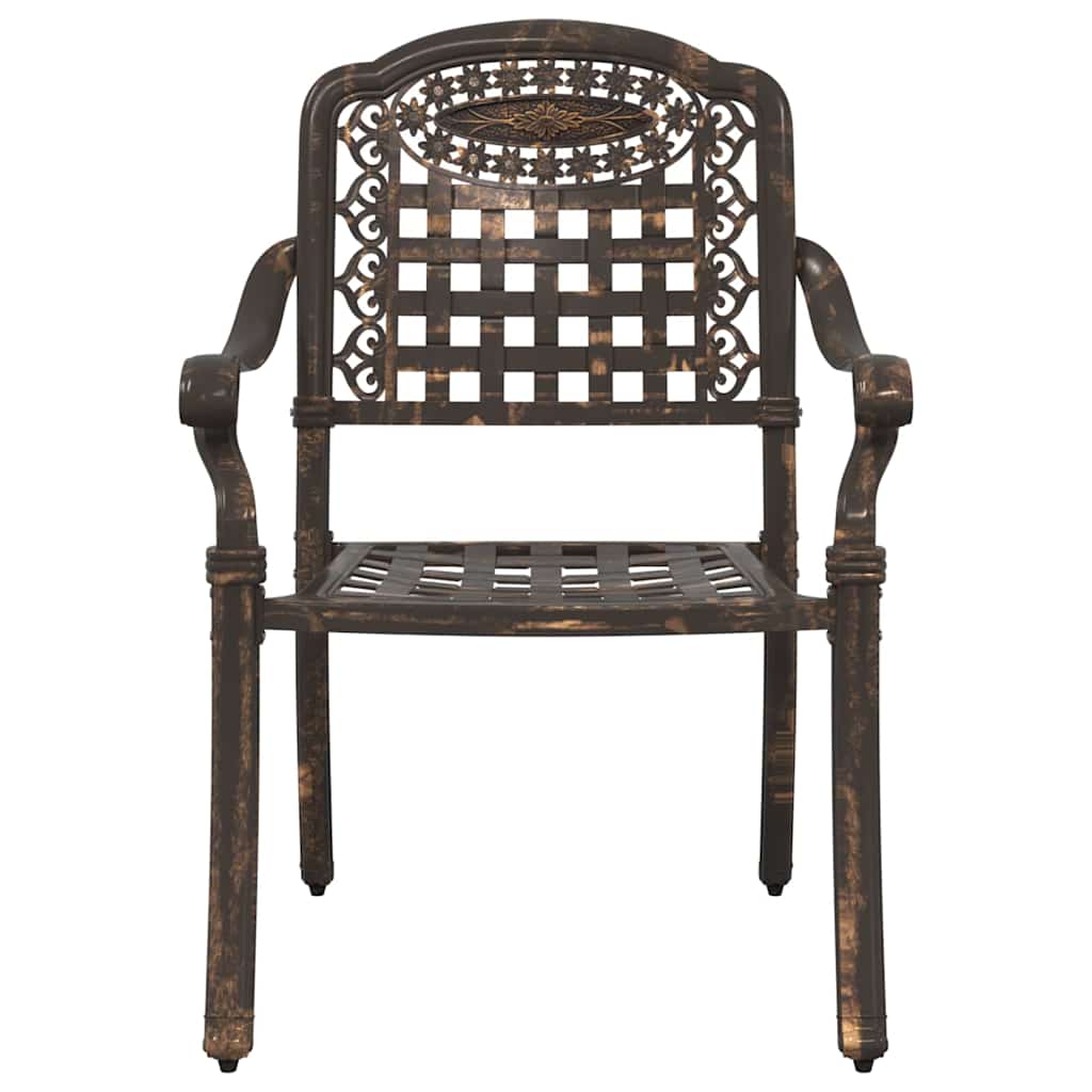 Sodo Kėdė 2 pcs Bronzinė 55 x 56.5 x 91cm Aliuminis