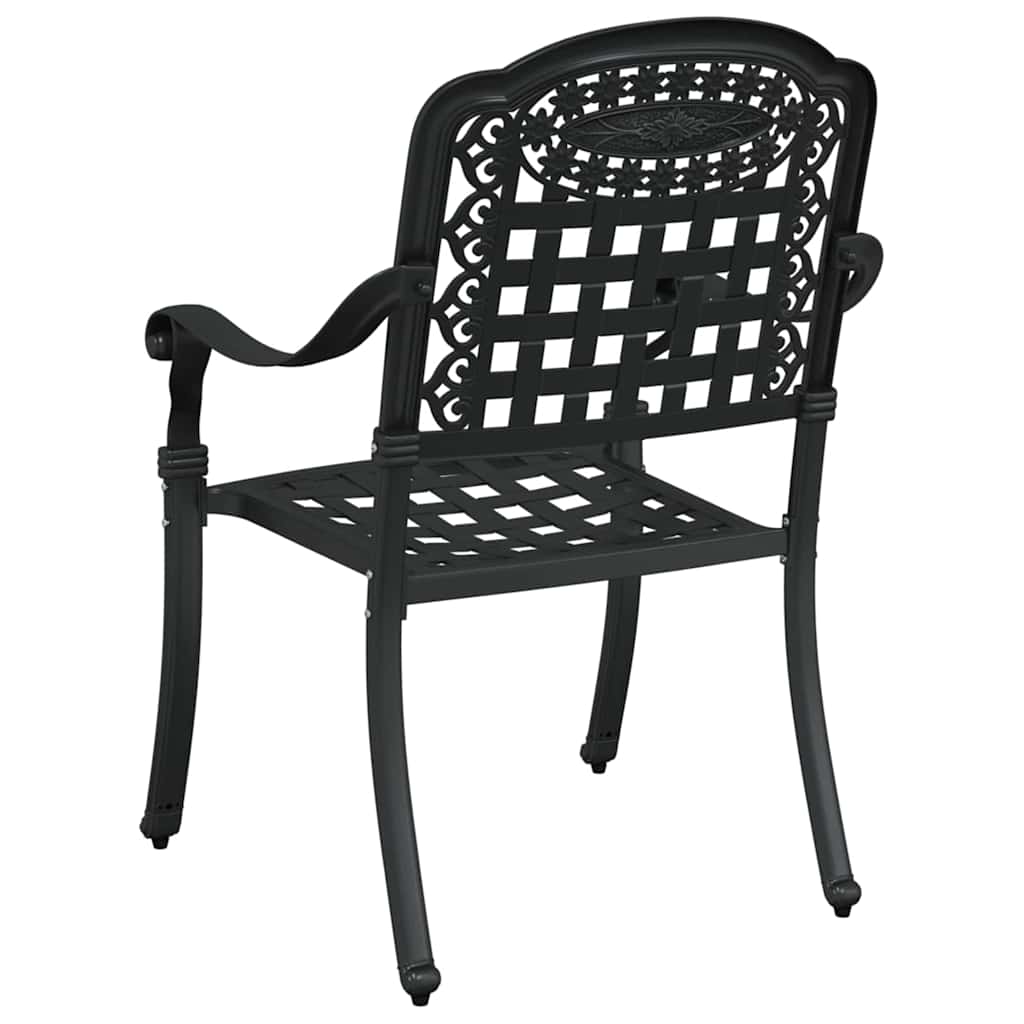 Sodo Kėdė 2 pcs Juoda 55 x 56.5 x 91cm Aliuminis