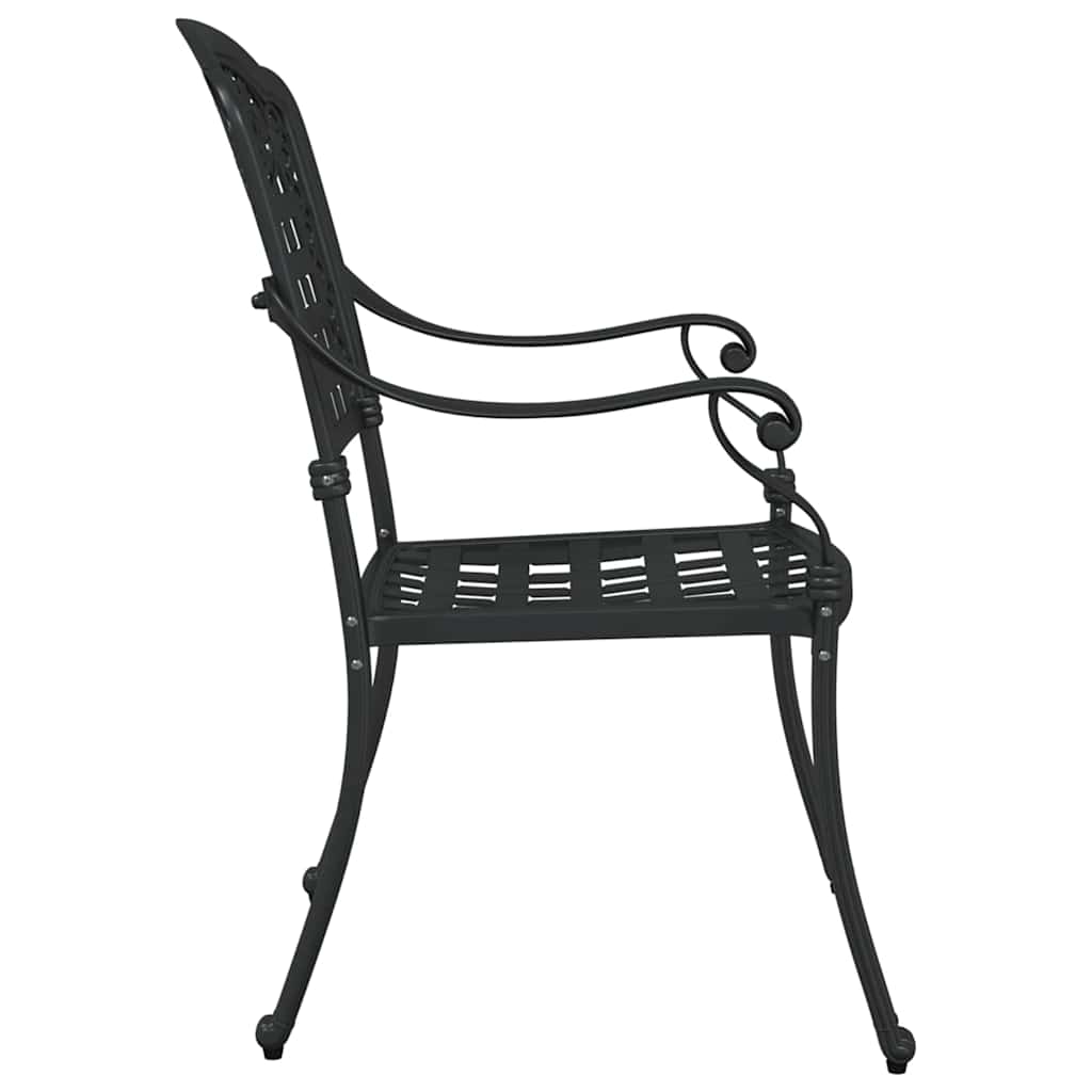 Sodo Kėdė 2 pcs Juoda 55 x 56.5 x 91cm Aliuminis