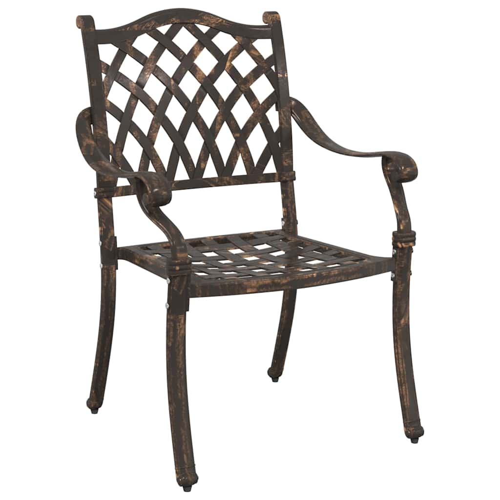 Sodo Kėdė su pagalve 2 pcs Bronzinė 55 x 56.5 x 91cm Aliuminis