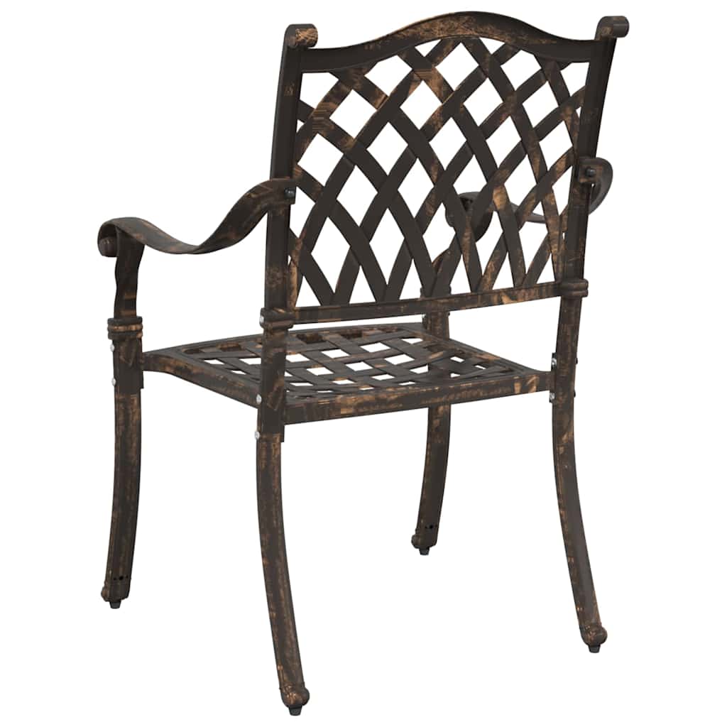Sodo Kėdė su pagalve 2 pcs Bronzinė 55 x 56.5 x 91cm Aliuminis