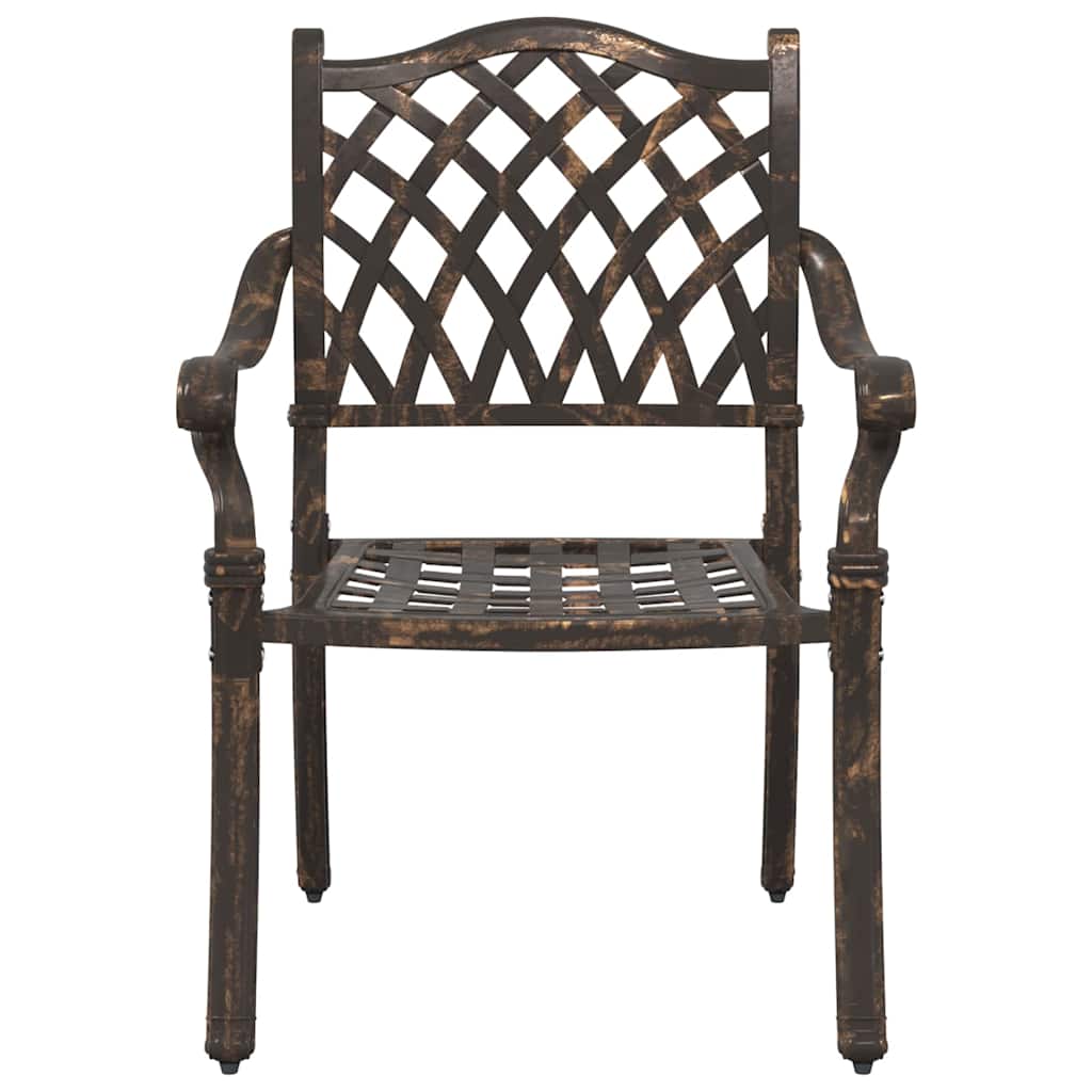 Sodo Kėdė su pagalve 2 pcs Bronzinė 55 x 56.5 x 91cm Aliuminis