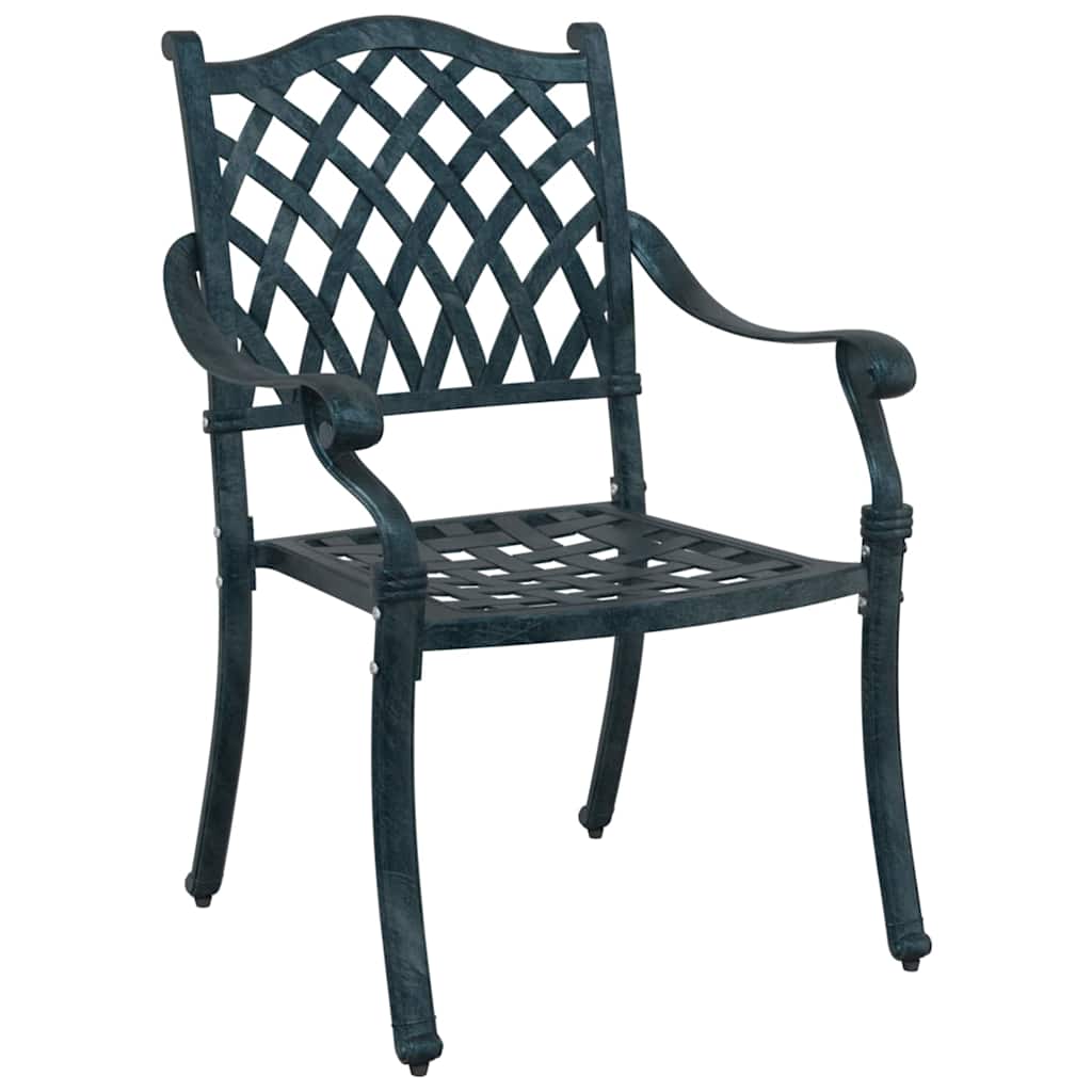 Sodo Kėdė 2 pcs Žalia 55 x 56.5 x 91cm Aliuminis