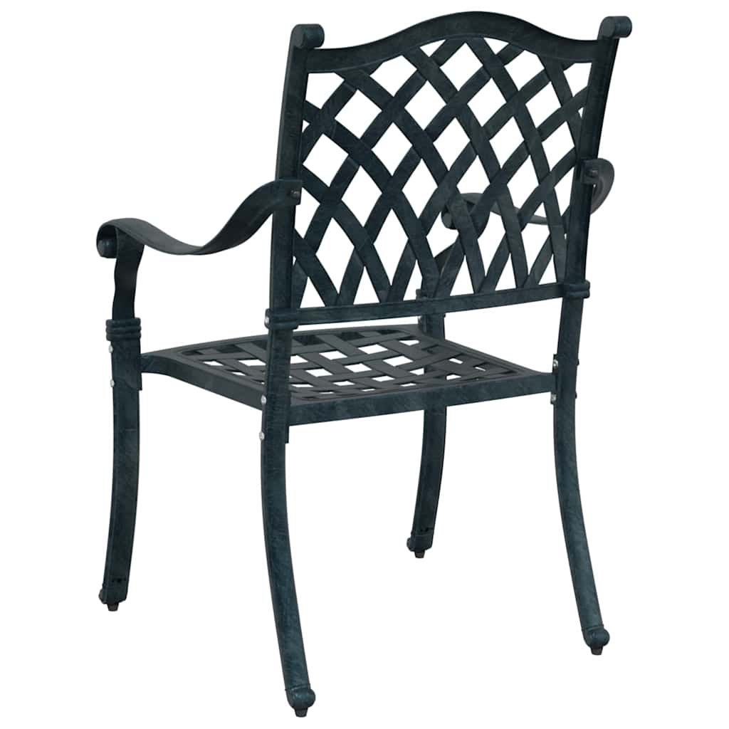 Sodo Kėdė 2 pcs Žalia 55 x 56.5 x 91cm Aliuminis