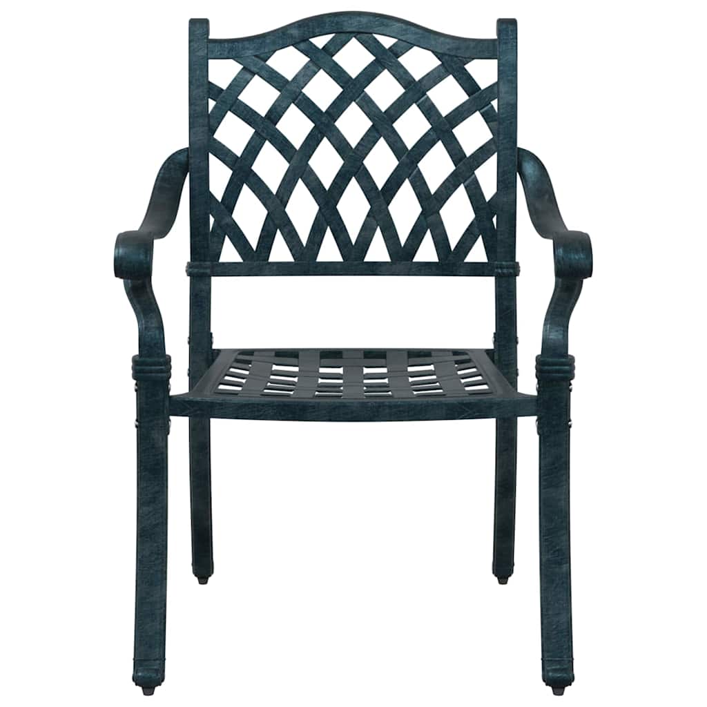 Sodo Kėdė 2 pcs Žalia 55 x 56.5 x 91cm Aliuminis