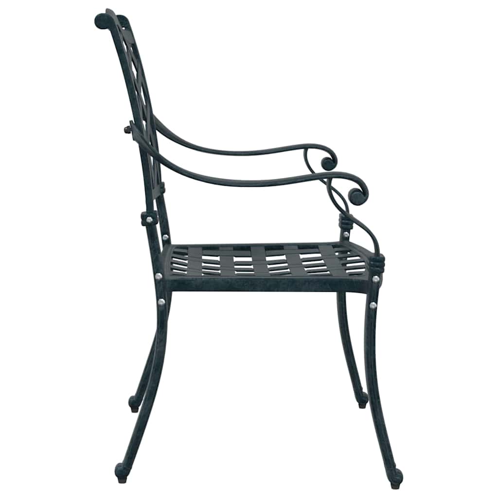 Sodo Kėdė 2 pcs Žalia 55 x 56.5 x 91cm Aliuminis