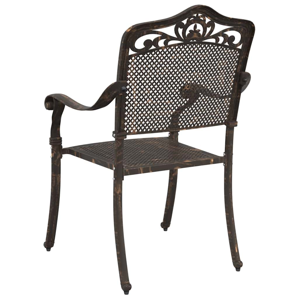 Sodo Kėdė 2 pcs Bronzinė 55 x 56.5 x 91cm Aliuminis