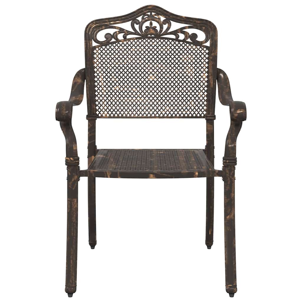 Sodo Kėdė 2 pcs Bronzinė 55 x 56.5 x 91cm Aliuminis