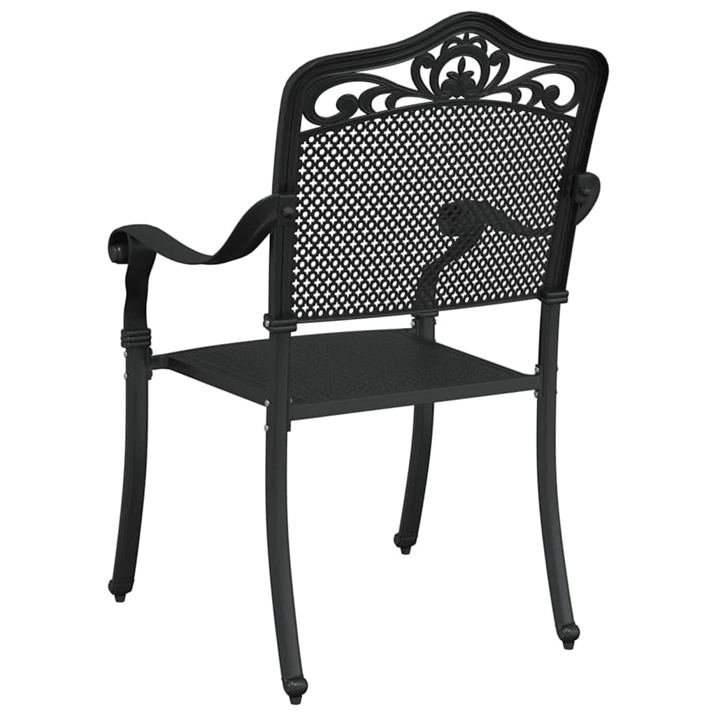 Sodo Kėdė 2 pcs Juoda 55 x 56.5 x 91cm Aliuminis