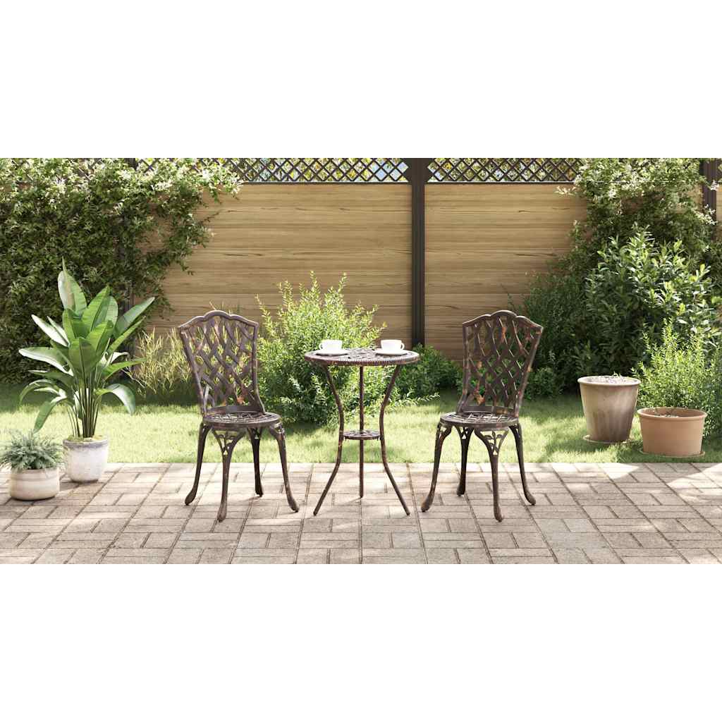 Sodo Kėdė 2 pcs Bronzinė 39 x 40 x 87cm Aliuminis