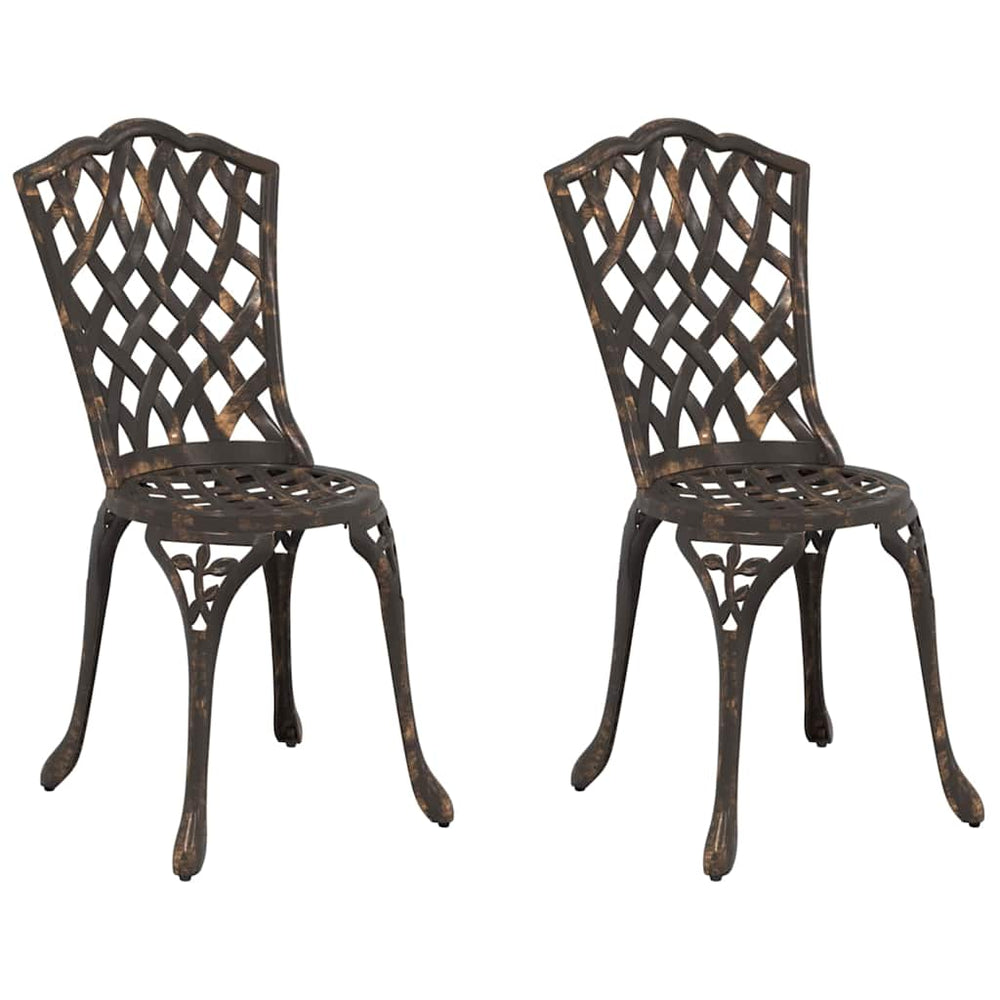 Sodo Kėdė 2 pcs Bronzinė 39 x 40 x 87cm Aliuminis