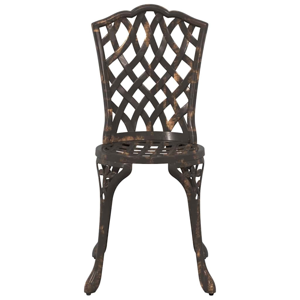 Sodo Kėdė 2 pcs Bronzinė 39 x 40 x 87cm Aliuminis