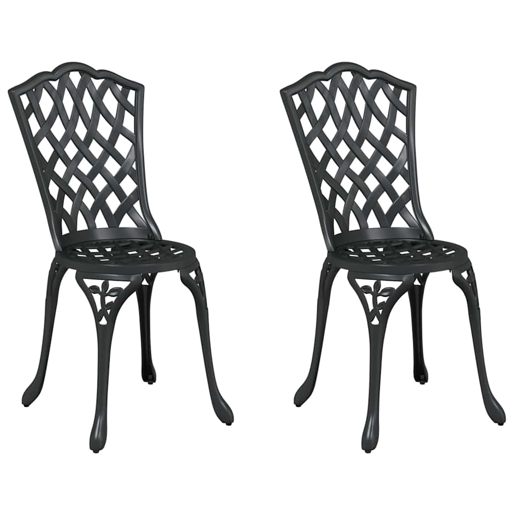 Sodo Kėdė 2 pcs Juoda 39 x 40 x 87cm Aliuminis