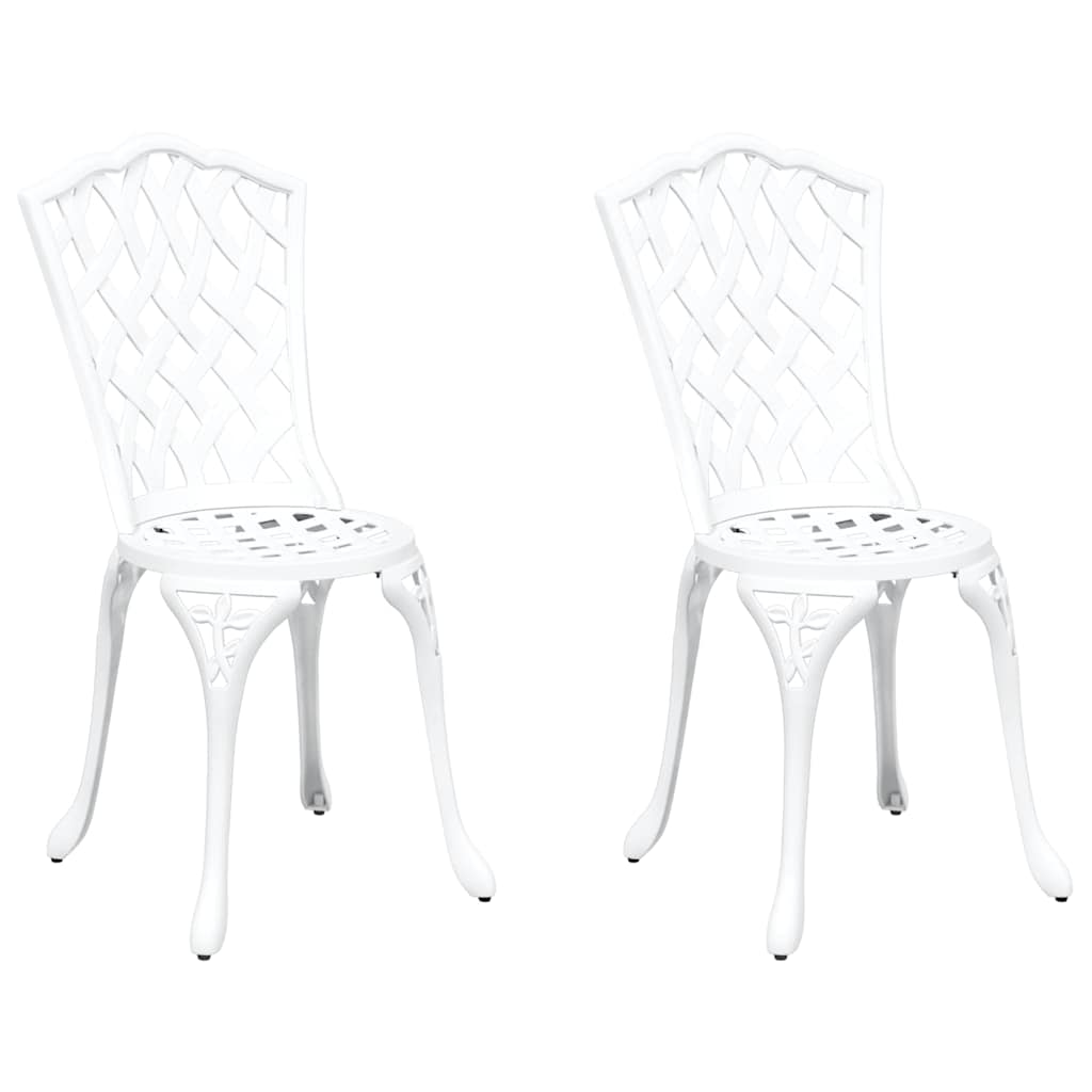 Sodo Kėdė 2 pcs Balta 55 x 56.5 x 91cm Aliuminis