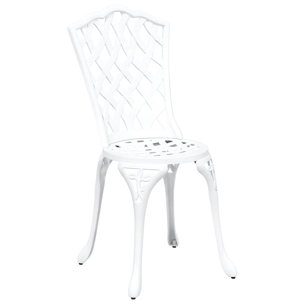 Sodo Kėdė 2 pcs Balta 55 x 56.5 x 91cm Aliuminis